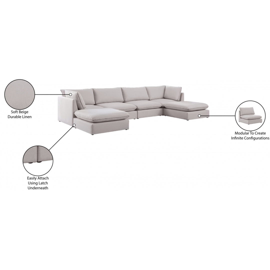 Mackenzie Linen Textured Modular Sectional