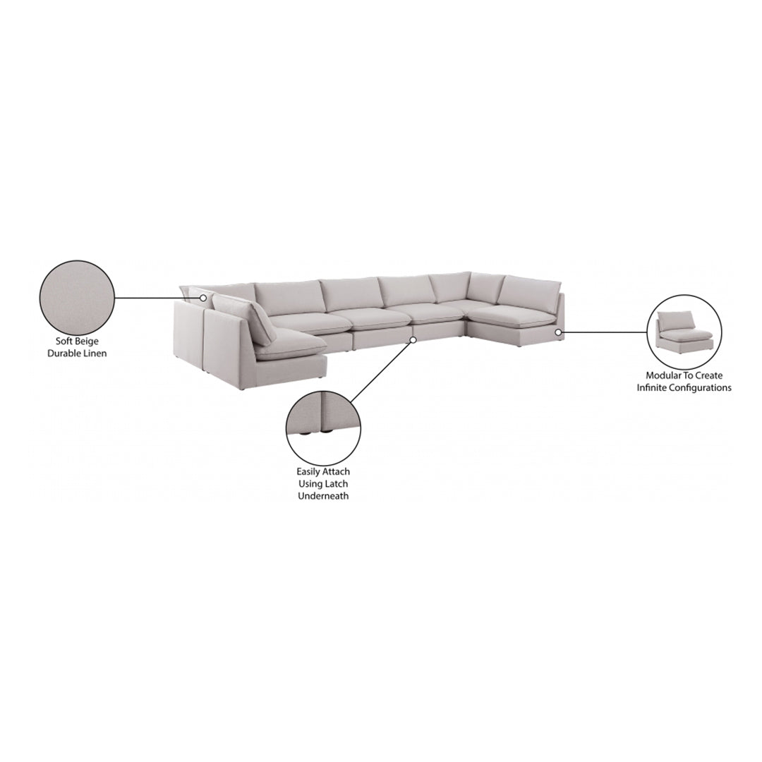 Mackenzie Linen Textured Modular Sectional