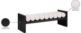 Waverly Contemporary Bench with Solid Wood Frame and Stylish Cushion Rolls for Modern Living Spaces