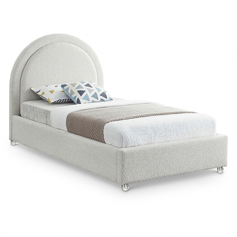 Milo Boucle Fabric Twin Bed