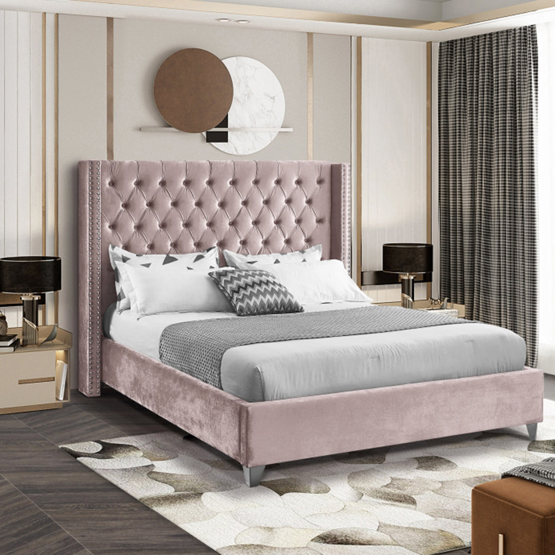 Aiden Velvet Queen Bed