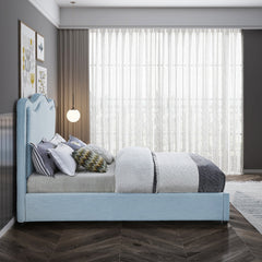 Felix Linen Textured Fabric King Bed