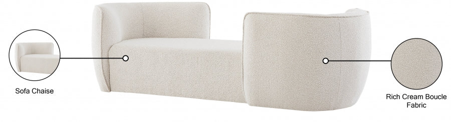 Hilton Boucle Fabric Chaise Lounge