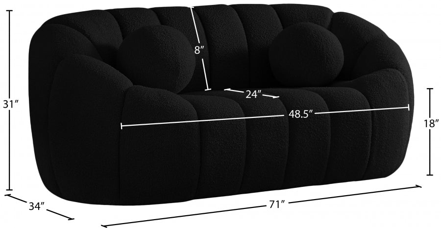 Elijah Boucle Fabric Loveseat