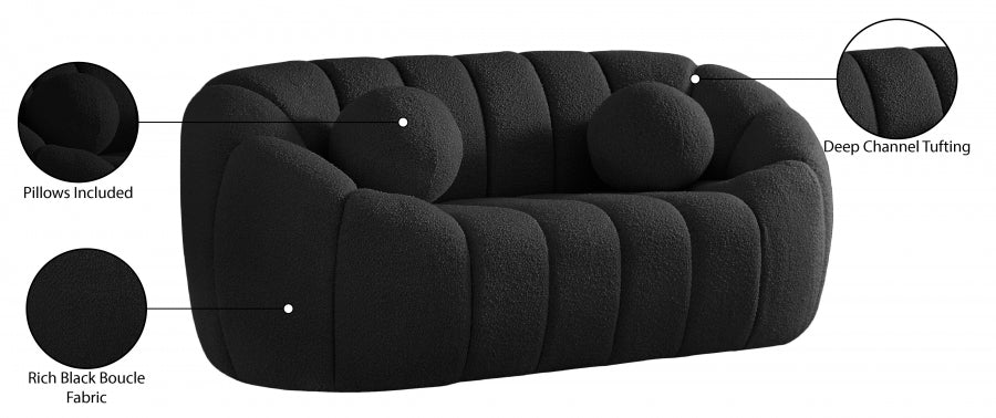 Elijah Boucle Fabric Loveseat