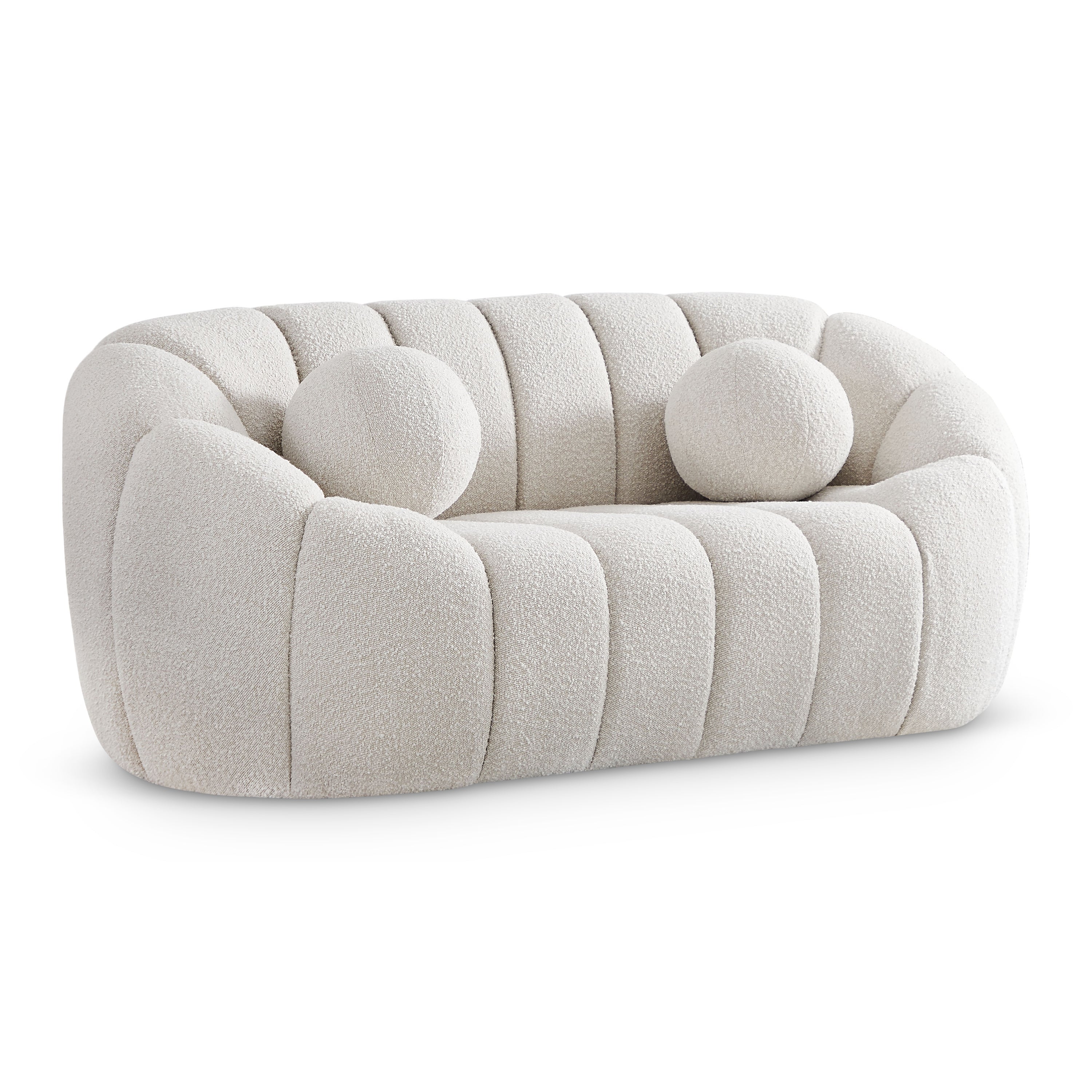 Elijah Boucle Fabric Loveseat