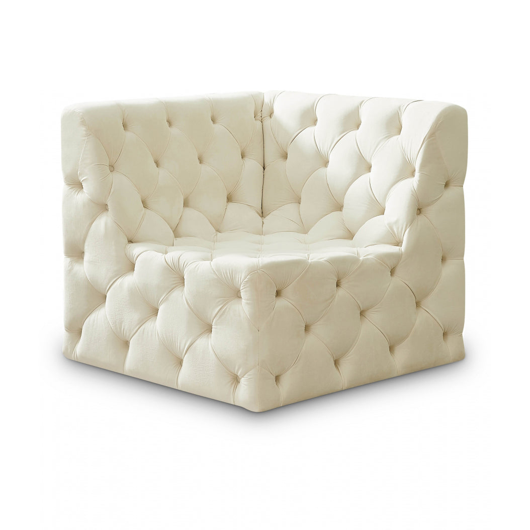 Tuft Velvet Modular Corner Chair