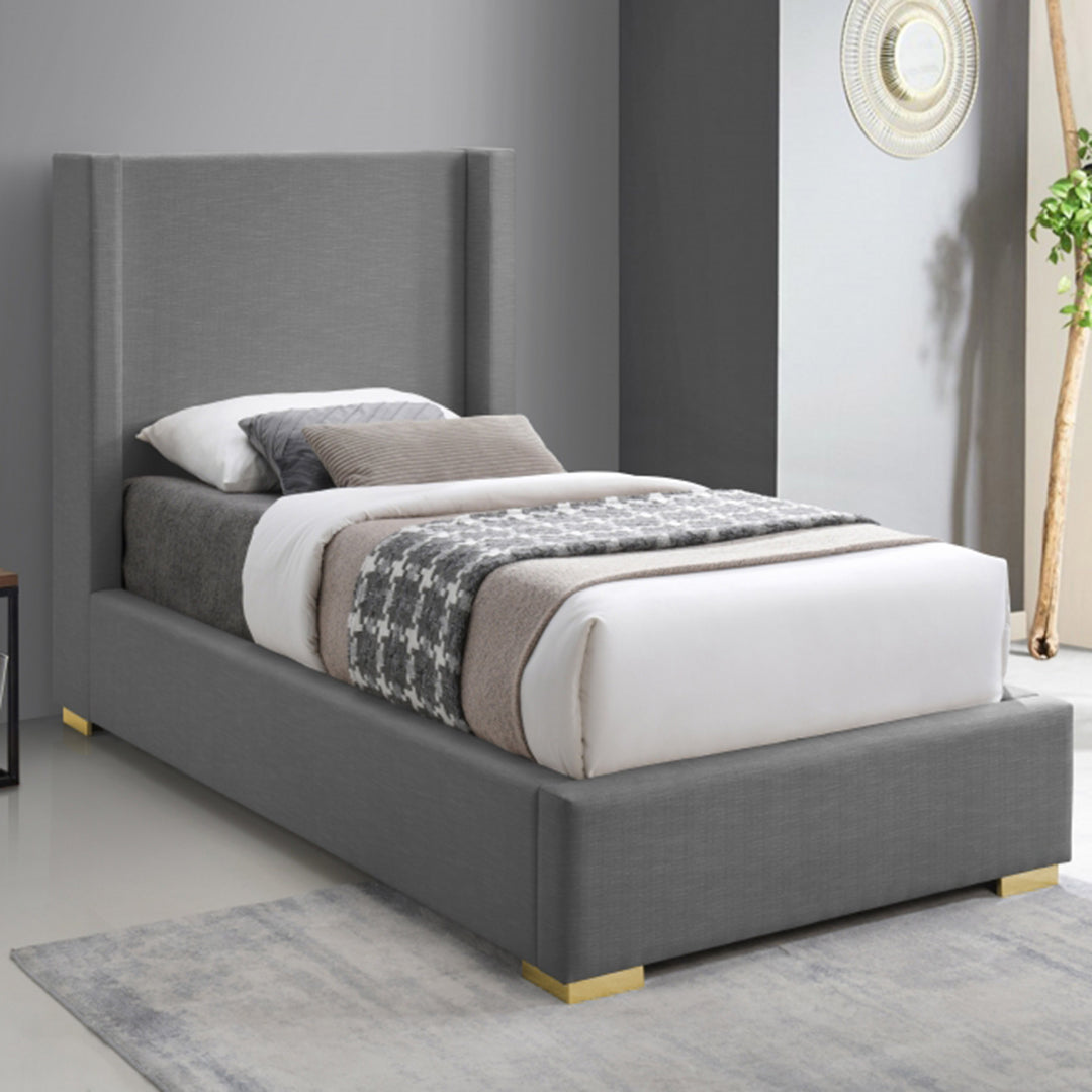 Royce Twin Linen Textured Bed