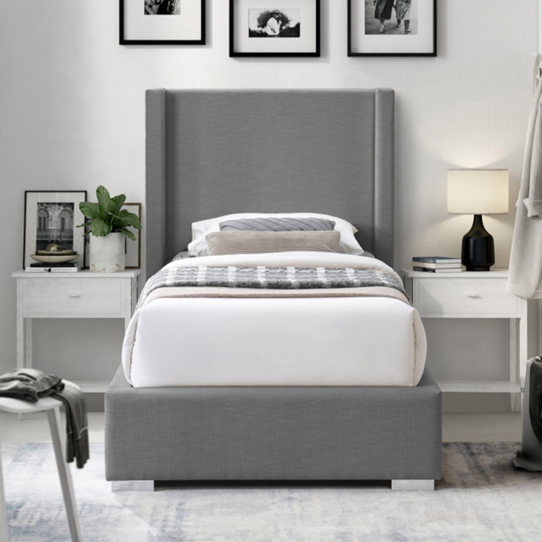 Royce Twin Linen Textured Bed