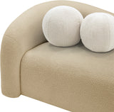 Kali Loveseat - Cozy Faux Shearling Teddy Fabric, Sturdy Eucalyptus Frame, Perfect for Any Room