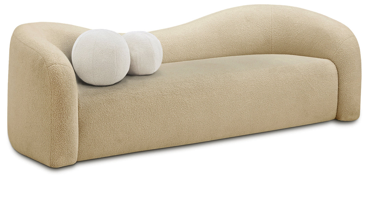 Kali Sofa - Cozy Faux Shearling Teddy Fabric Couch for Ultimate Comfort in Living Spaces and More