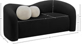 Kali Loveseat - Cozy Faux Shearling Teddy Fabric, Sturdy Eucalyptus Frame, Perfect for Any Room