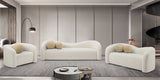 Kali Loveseat - Cozy Faux Shearling Teddy Fabric, Sturdy Eucalyptus Frame, Perfect for Any Room