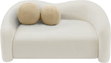 Kali Loveseat - Cozy Faux Shearling Teddy Fabric, Sturdy Eucalyptus Frame, Perfect for Any Room