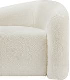 Kali Loveseat - Cozy Faux Shearling Teddy Fabric, Sturdy Eucalyptus Frame, Perfect for Any Room