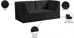 Relax Velvet Modular 68" Sofa