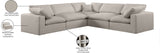 Comfy Modular Sectional – Luxurious Linen Textured Fabric with Plush Down Feather Cushions for Comfort
