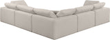 Comfy Modular Sectional – Luxurious Linen Textured Fabric with Plush Down Feather Cushions for Comfort