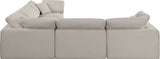 Comfy Modular Sectional – Luxurious Linen Textured Fabric with Plush Down Feather Cushions for Comfort