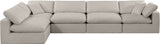 Comfy Modular Sectional Sofa in Rich Beige with Overstuffed Cushions for Ultimate Comfort & Style