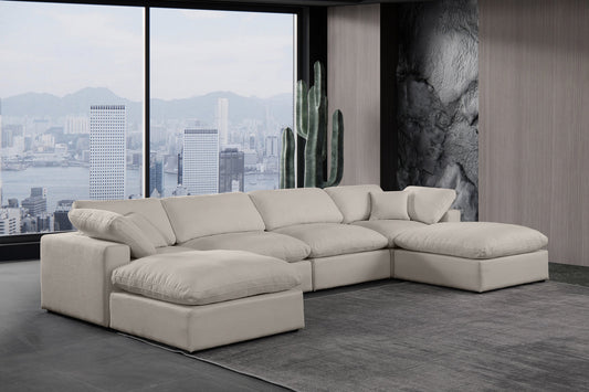 Comfy Modular Sectional - Luxurious Linen Fabric Seating with Plush Cushions for Ultimate Relaxation