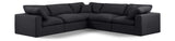 Comfy Modular Sectional – Luxurious Linen Textured Fabric with Plush Down Feather Cushions for Comfort