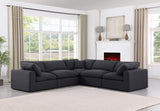 Comfy Modular Sectional – Luxurious Linen Textured Fabric with Plush Down Feather Cushions for Comfort