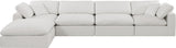 Comfy Modular Sectional Sofa in Durable Linen Fabric - Overstuffed Cushions for Ultimate Comfort