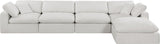 Comfy Modular Sectional Sofa in Durable Linen Fabric - Overstuffed Cushions for Ultimate Comfort