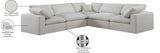 Comfy Modular Sectional – Luxurious Linen Textured Fabric with Plush Down Feather Cushions for Comfort