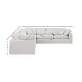 Comfy Modular Sectional – Luxurious Linen Textured Fabric with Plush Down Feather Cushions for Comfort