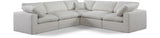 Comfy Modular Sectional – Luxurious Linen Textured Fabric with Plush Down Feather Cushions for Comfort