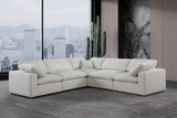 Comfy Modular Sectional – Luxurious Linen Textured Fabric with Plush Down Feather Cushions for Comfort