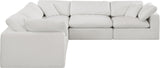 Comfy Modular Sectional – Luxurious Linen Textured Fabric with Plush Down Feather Cushions for Comfort