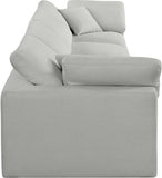 Comfy Modular Sofa - Stylish Linen Textured Design with Overstuffed Cushions for Ultimate Comfort