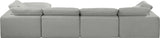 Comfy Modular Sectional Sofa in Durable Linen Fabric - Overstuffed Cushions for Ultimate Comfort