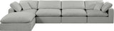 Comfy Modular Sectional Sofa in Durable Linen Fabric - Overstuffed Cushions for Ultimate Comfort