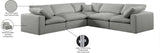 Comfy Modular Sectional – Luxurious Linen Textured Fabric with Plush Down Feather Cushions for Comfort