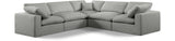 Comfy Modular Sectional – Luxurious Linen Textured Fabric with Plush Down Feather Cushions for Comfort