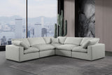 Comfy Modular Sectional – Luxurious Linen Textured Fabric with Plush Down Feather Cushions for Comfort