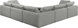 Comfy Modular Sectional – Luxurious Linen Textured Fabric with Plush Down Feather Cushions for Comfort