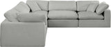 Comfy Modular Sectional – Luxurious Linen Textured Fabric with Plush Down Feather Cushions for Comfort