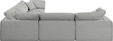 Comfy Modular Sectional – Luxurious Linen Textured Fabric with Plush Down Feather Cushions for Comfort