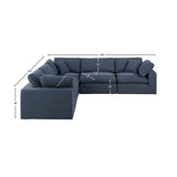 Comfy Modular Sectional – Luxurious Linen Textured Fabric with Plush Down Feather Cushions for Comfort