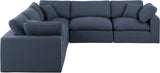 Comfy Modular Sectional – Luxurious Linen Textured Fabric with Plush Down Feather Cushions for Comfort