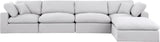 Comfy Modular Sectional Sofa in Durable Linen Fabric - Overstuffed Cushions for Ultimate Comfort
