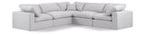 Comfy Modular Sectional – Luxurious Linen Textured Fabric with Plush Down Feather Cushions for Comfort