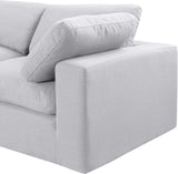 Comfy Modular Sectional – Luxurious Linen Textured Fabric with Plush Down Feather Cushions for Comfort