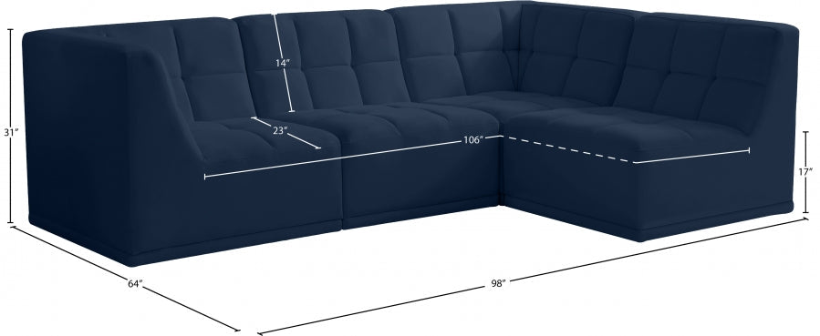 Relax Velvet Modular Sectional