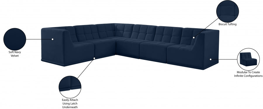 Relax Velvet Modular Sectional